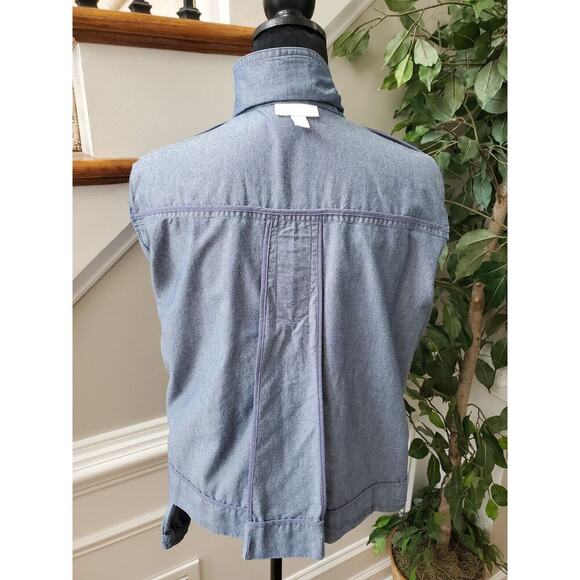 Charter Club Women's Blue Cotton Long Sleeve Buttons Front Casual Jacket Size XL - Picture 8 of 12